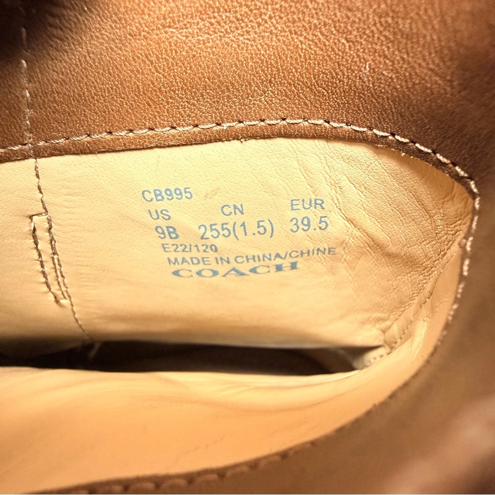 Coach Brown Leather Ankle Boots Women’s Size 9 - Picture 10 of 10